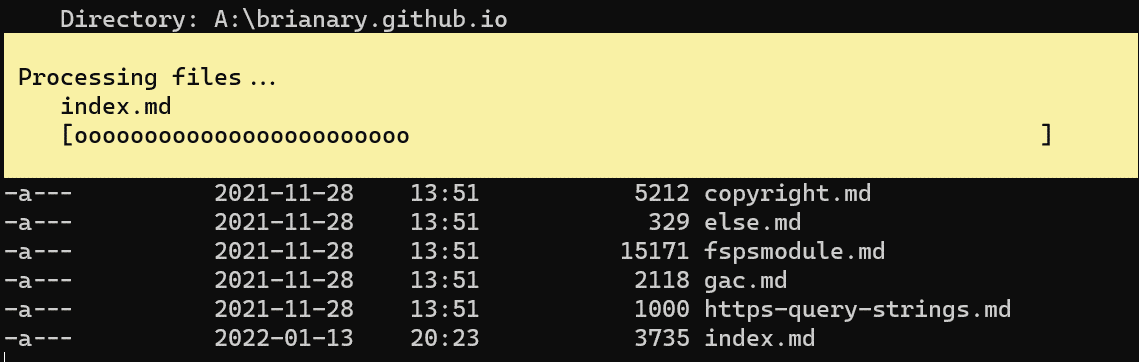 PSC progress Classic view